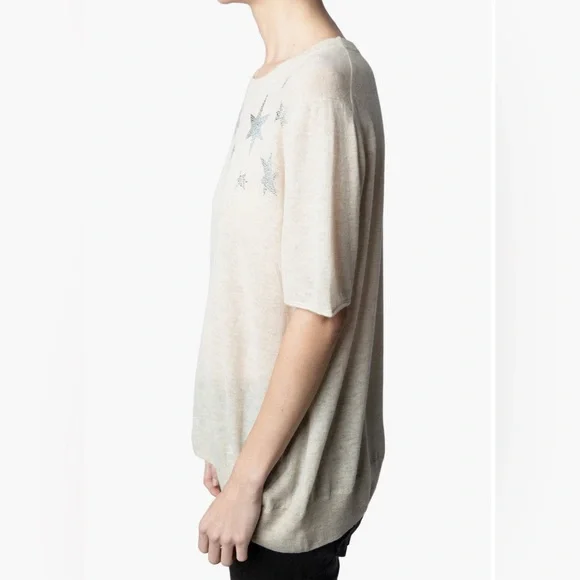 ZADIG & VOLTAIRE
Ida Cashmere Star Strass/Embellished Sweater
COLOR:Sugar Size S - Picture 4 of 10